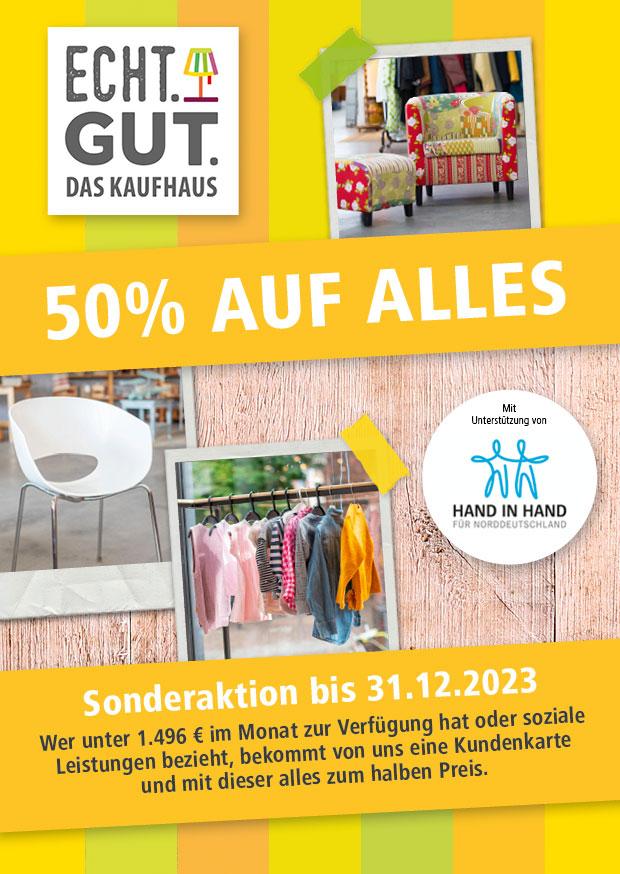 50% auf alles!